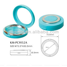 blue color empty plastic compact powder case